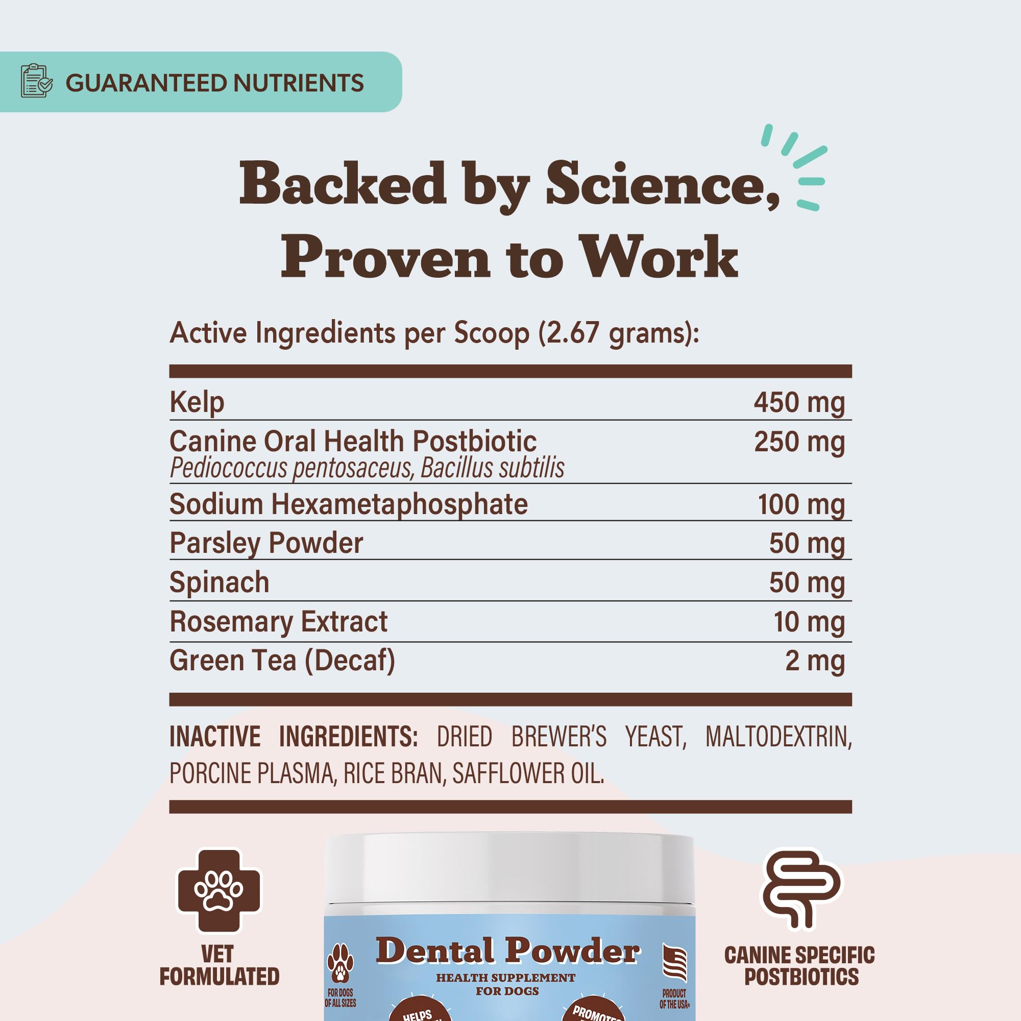 Made in the USA dental powder for dogs