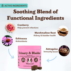 Natural Dog Company marshmallow root astragalus blend packaging for bladder comfort.