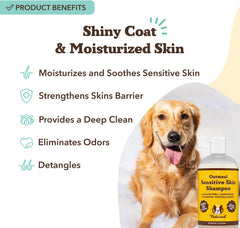 Natural Dog Company oatmeal shampoo lather close-up showing rich foam for coat cleaning.