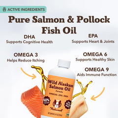 Natural Dog Company omega-3 dog oil meal topper boosts flavor and skin moisture.