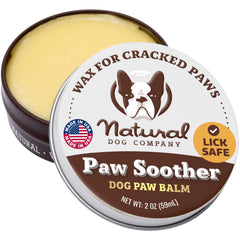 Natural Dog Company Paw Soother 2oz tin for daily paw moisture.
