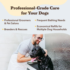 Natural Dog Company Sensitive Skin Shampoo label close-up showing key ingredients
