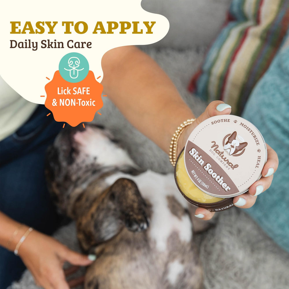 Natural Dog Company Skin Soother Balm used on dry paws after outdoor activities