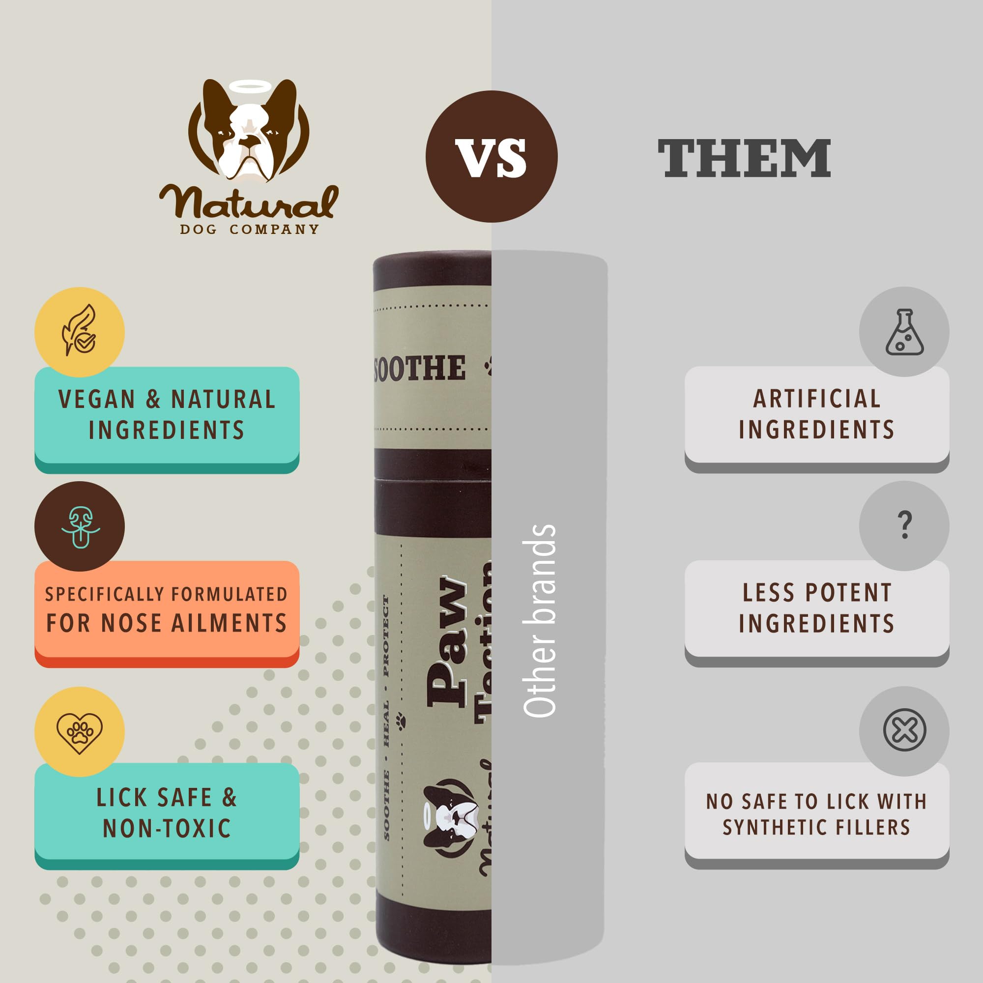 Natural Dog Company Skin Soother Balm pairs with Pawtection for complete care.