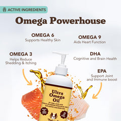 Natural Dog Company Ultra Omega Oil pour demonstrates easy daily dosing.