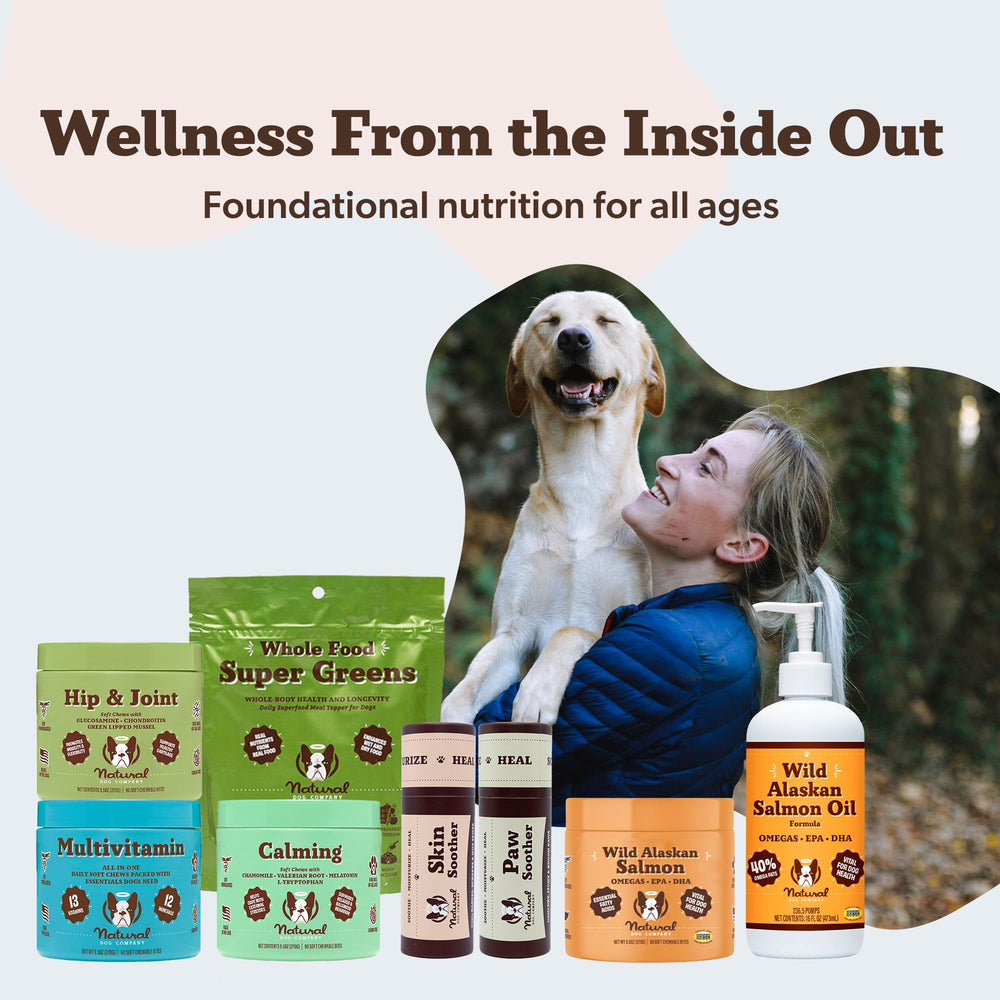 Natural Dog Company Wild Alaskan Salmon Chews produced in an FDA-registered, cgmp facility.