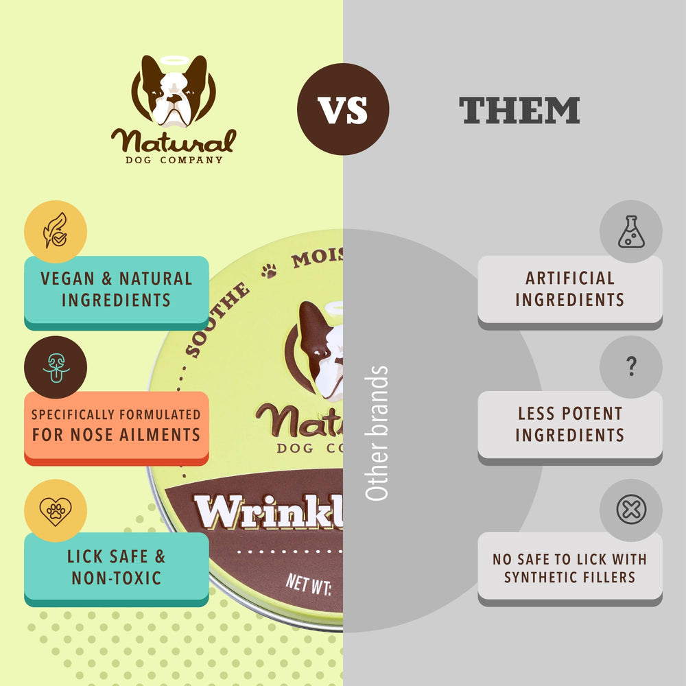Natural Dog Company Wrinkle Balm ingredients closeup: shea and avocado for nourishment