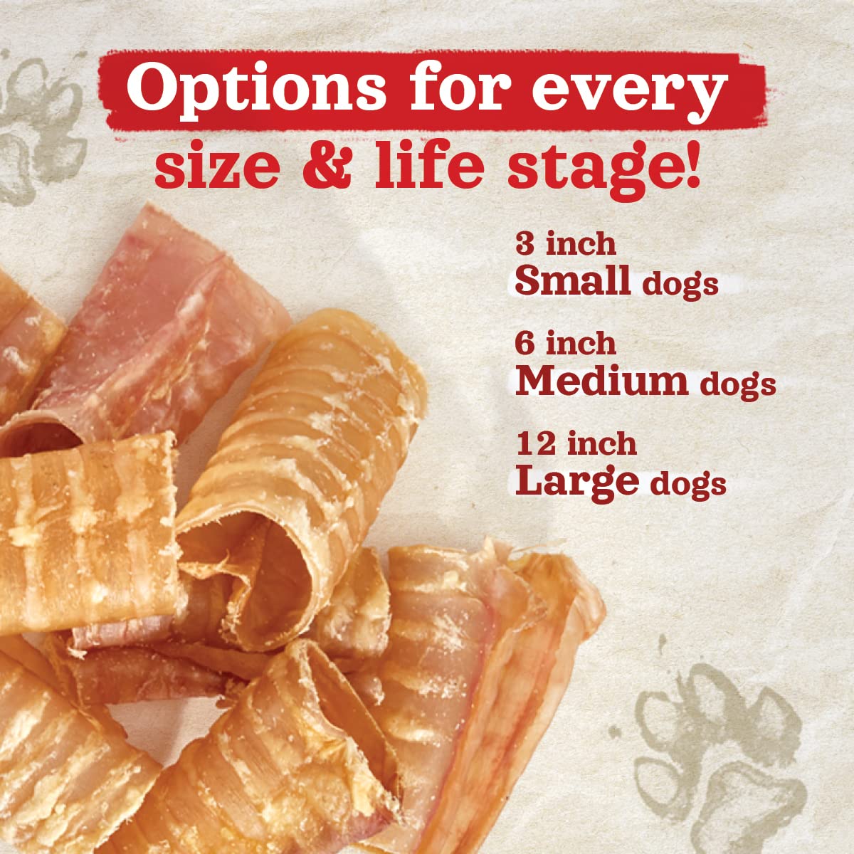 Natural Farm trachea closeup—hygienic, odor-free chew for dogs' daily snacks