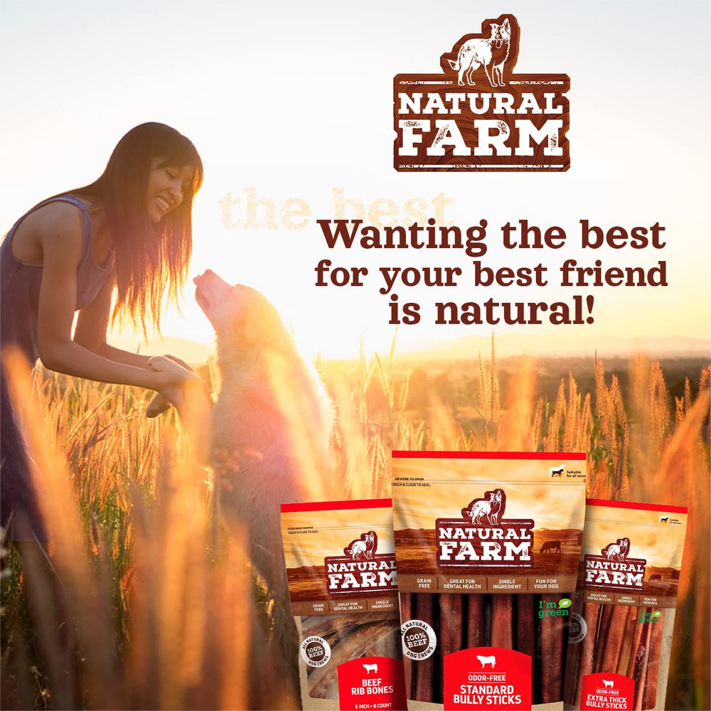 Natural Farm beef trachea 6-inch—great for senior dogs needing softer chews
