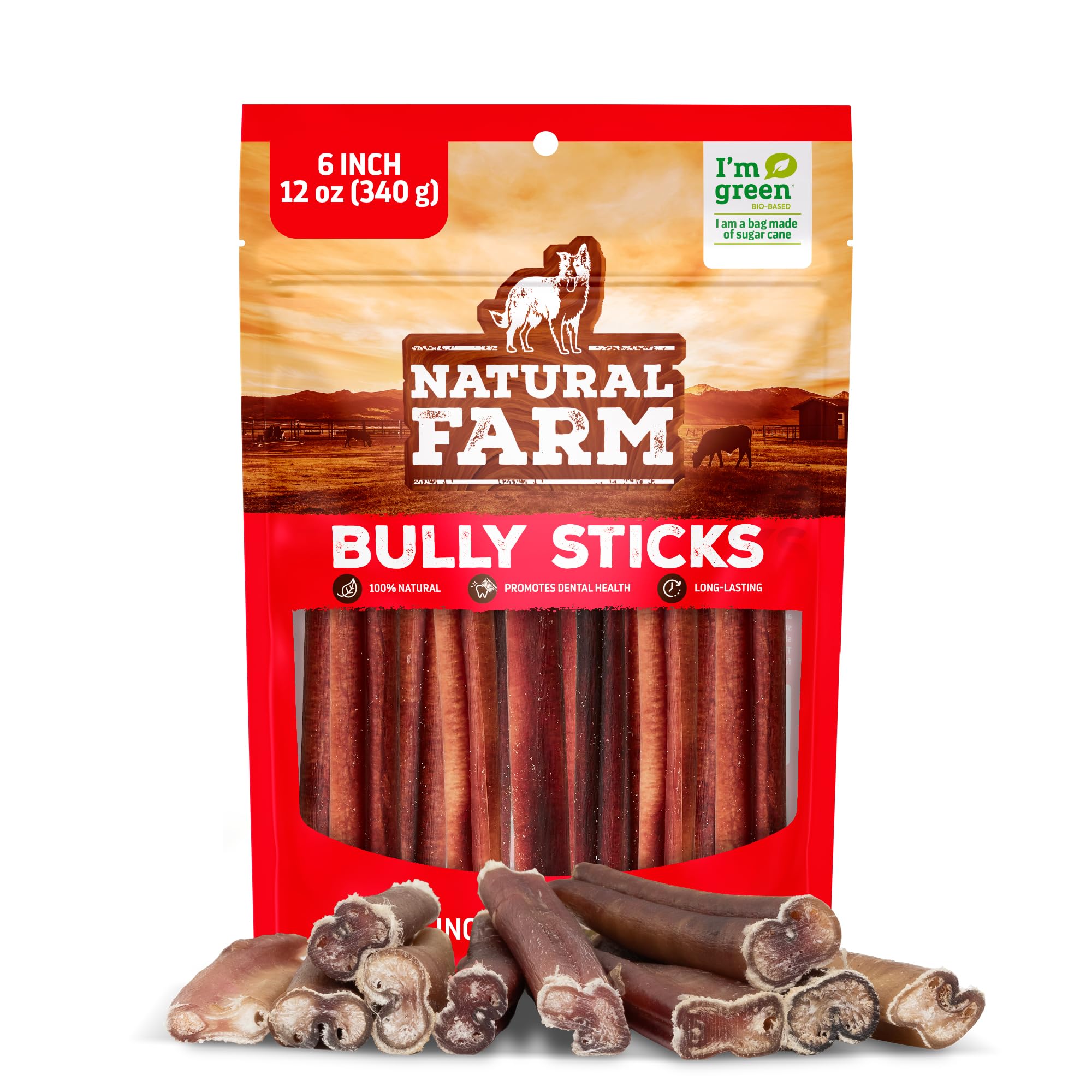 Natural Farm Bully Sticks odor-free packaging for easy weight-based bags
