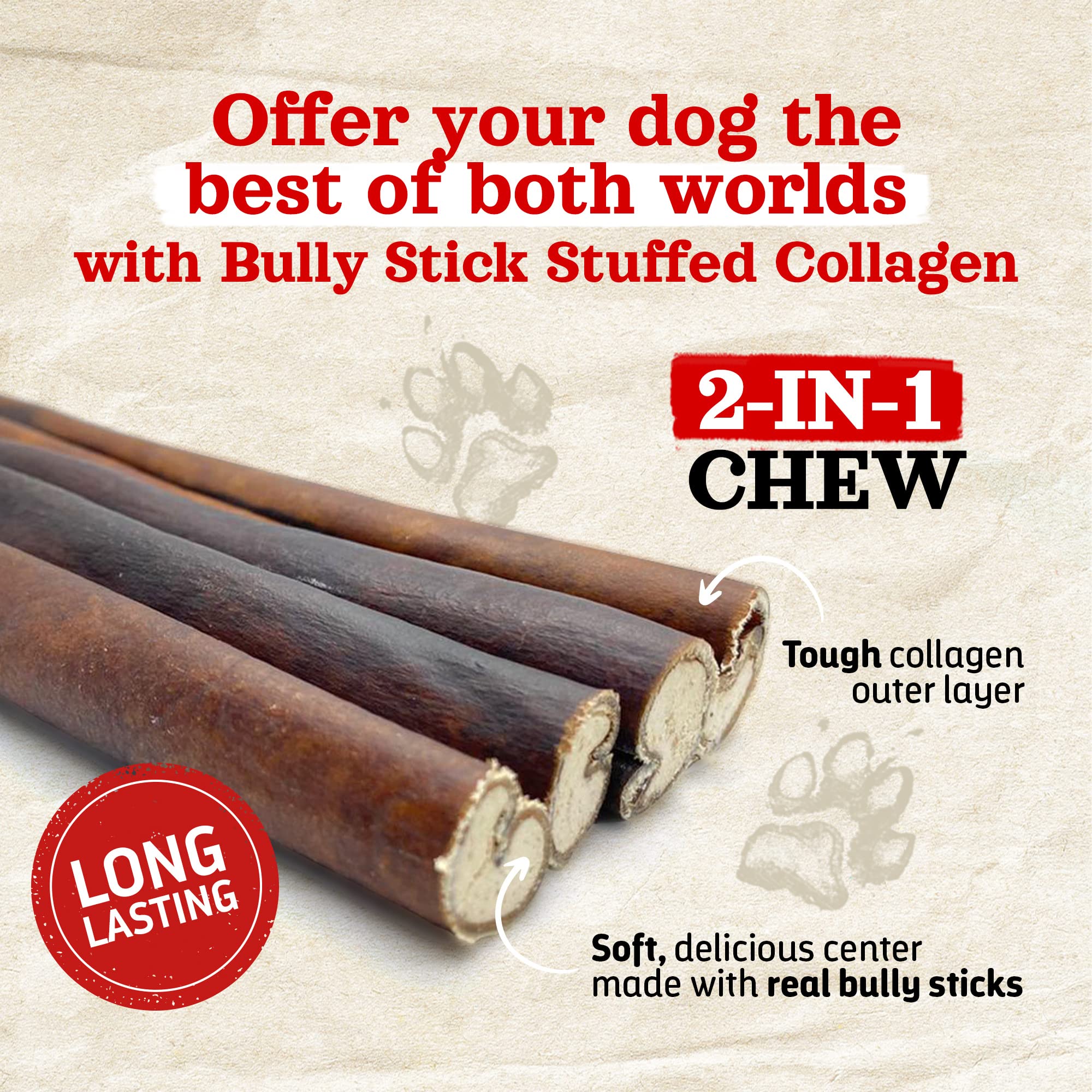 Natural Farm chicken filled collagen stick, savory dog treat