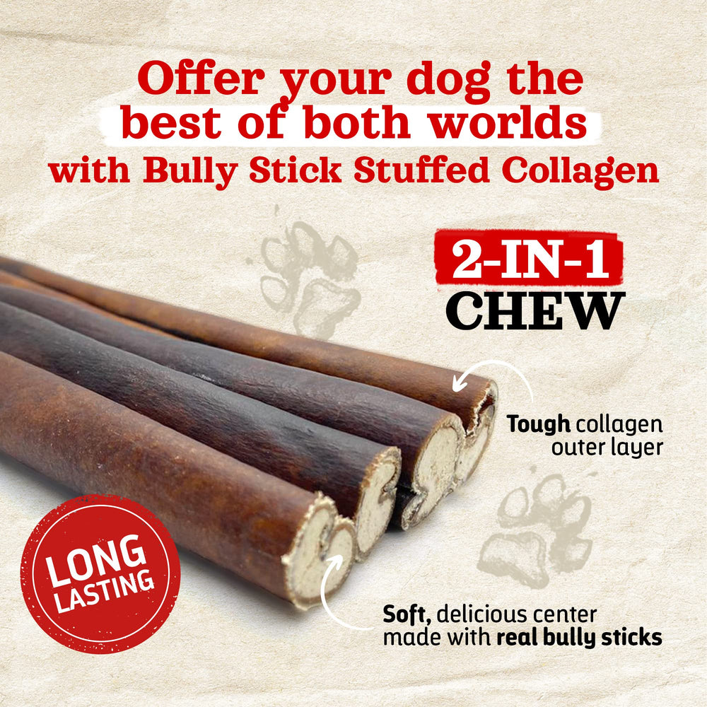 Natural Farm chicken filled collagen stick, savory dog treat
