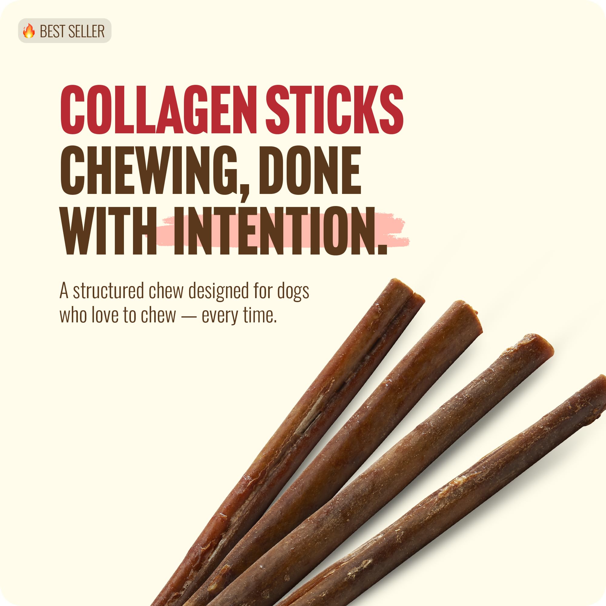 Natural Farm Collagen Sticks Real Beef Coating closeup highlighting premium flavor