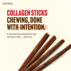 Natural Farm Collagen Sticks Real Beef Coating closeup highlighting premium flavor