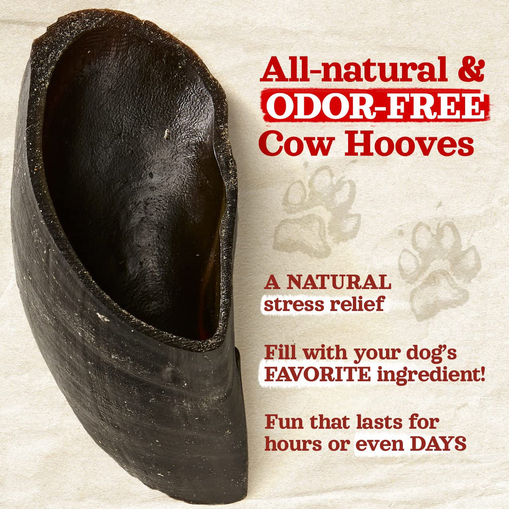 Natural Farm Cow Hooves packaged in a human-grade facility for safety