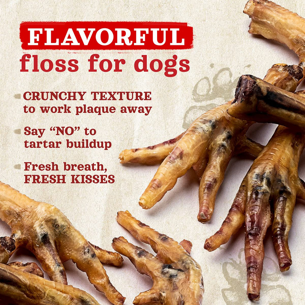 Natural Farm Fully Digestible Chicken Feet Chews for dogs