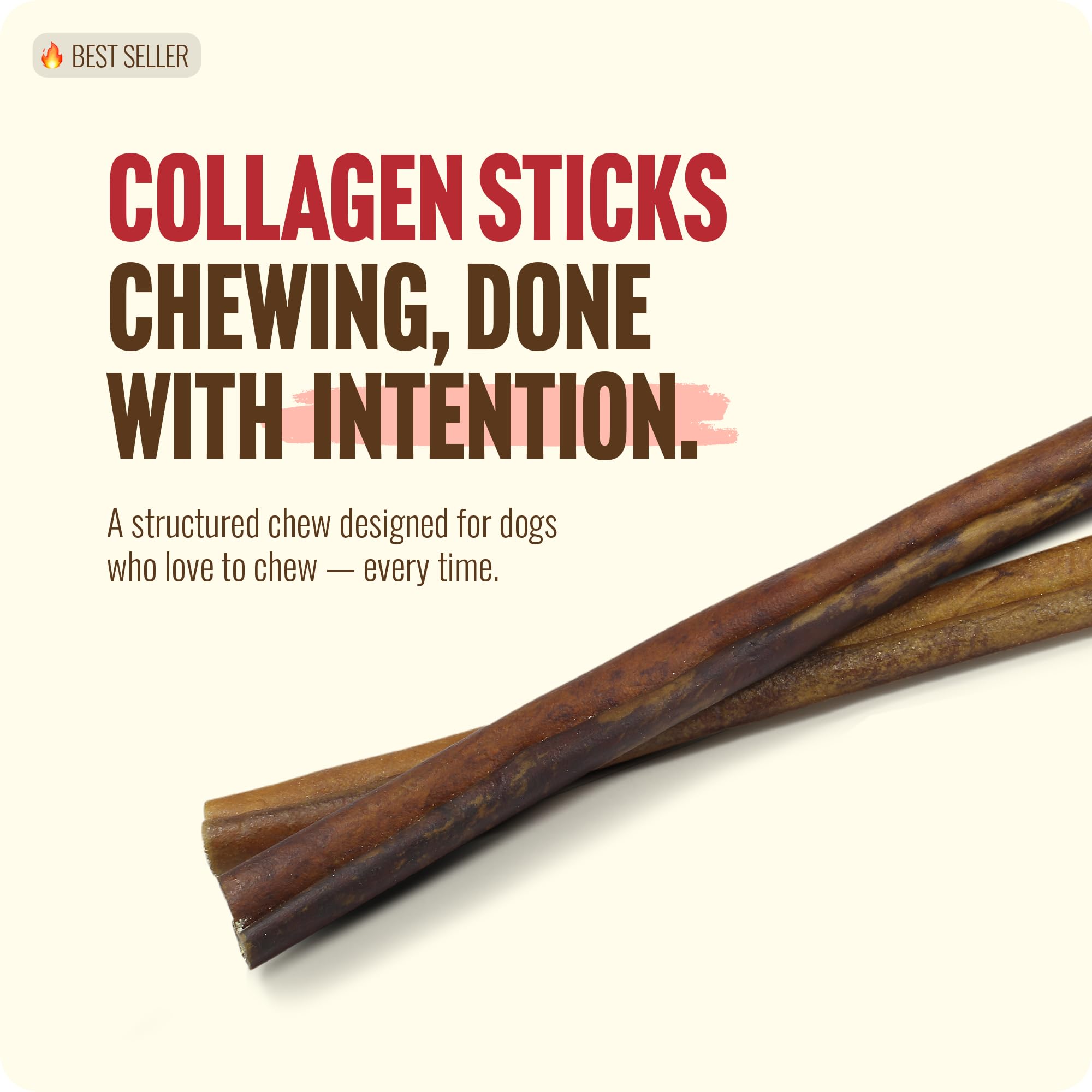 Natural Farm long-lasting beef collagen sticks with dog ready to chew