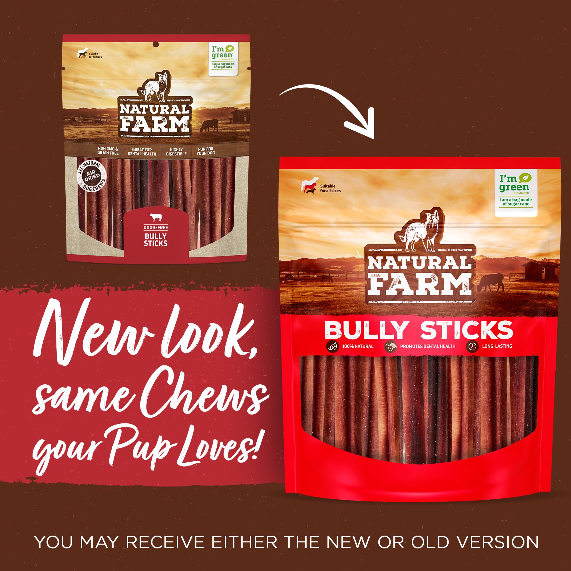 Natural Farm Long-lasting chew 6-inch stick for busy dogs.