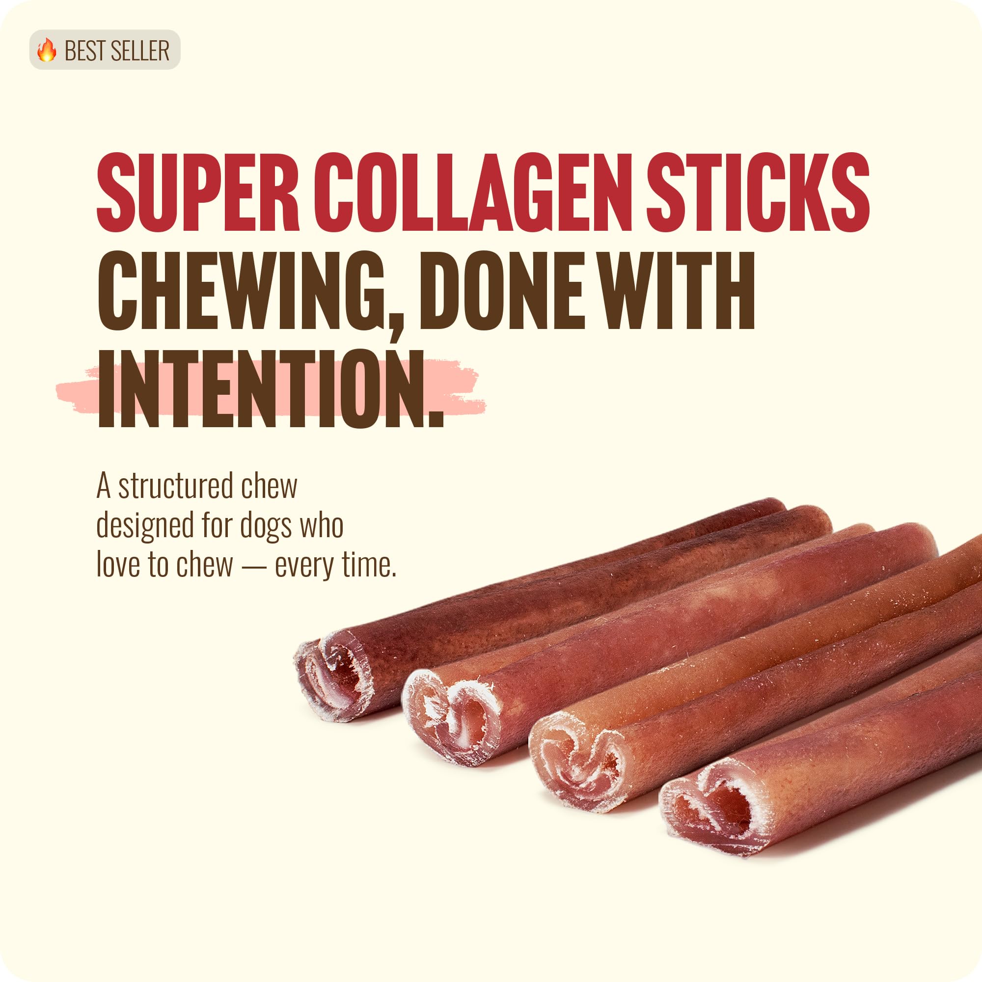 Natural Farm chew close-up shows 100% Angus beef skin texture and quality.