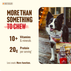 Natural Farm Odor-Free Thin Bully Sticks close-up shows pure beef pizzle for chewers