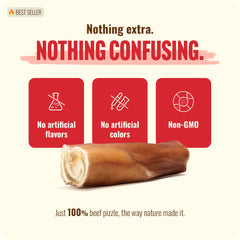 All-natural Brazilian beef in a wholesome bully stick chew