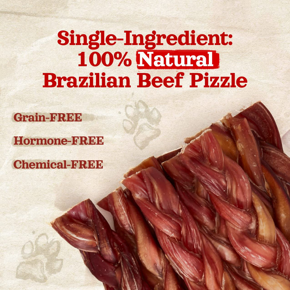 Natural Farm Travel-friendly bully sticks 6-inch pack for on-the-go chewing.