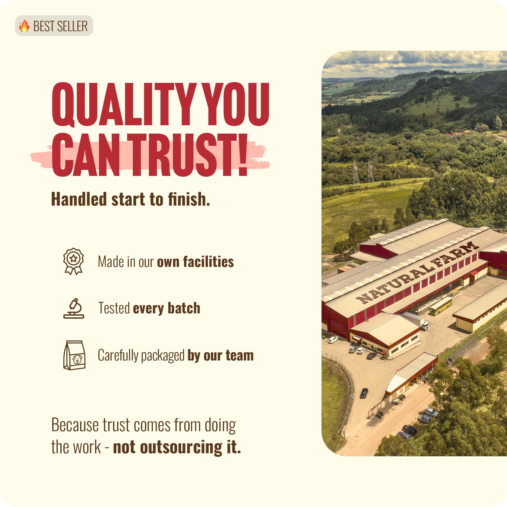 Natural Farm in-house processed with pure water cleanliness.