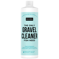 Natural Rapport aquarium gravel cleaner bottle pour demonstrates easy dosing for cleaner water