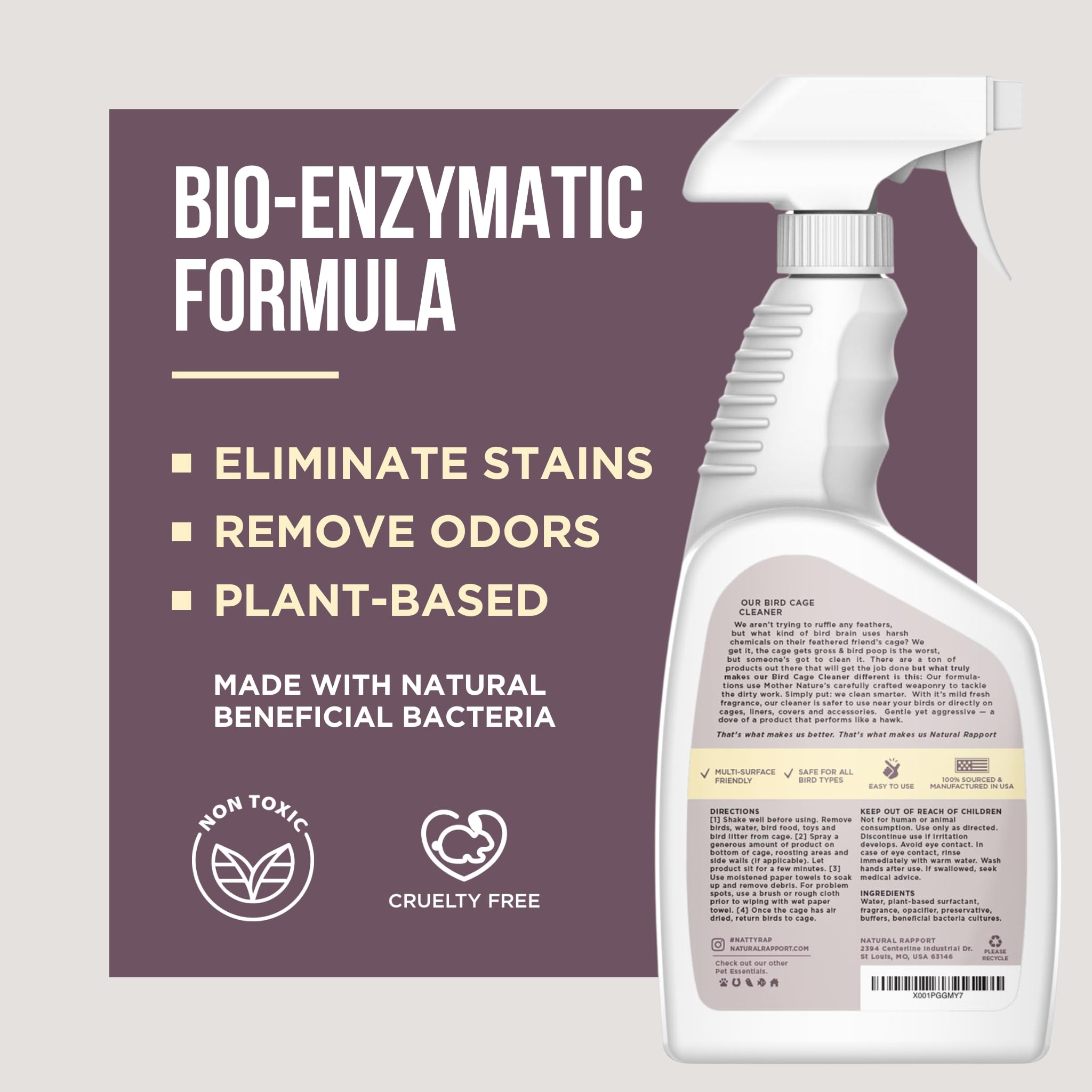 Natural Rapport no-chemical-odor formula leaves a light, fresh scent.