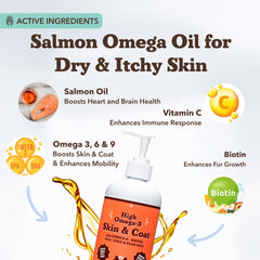 Natural Dog Company Skin & Coat Oil daily-meal topper for convenient nutrition boost.
