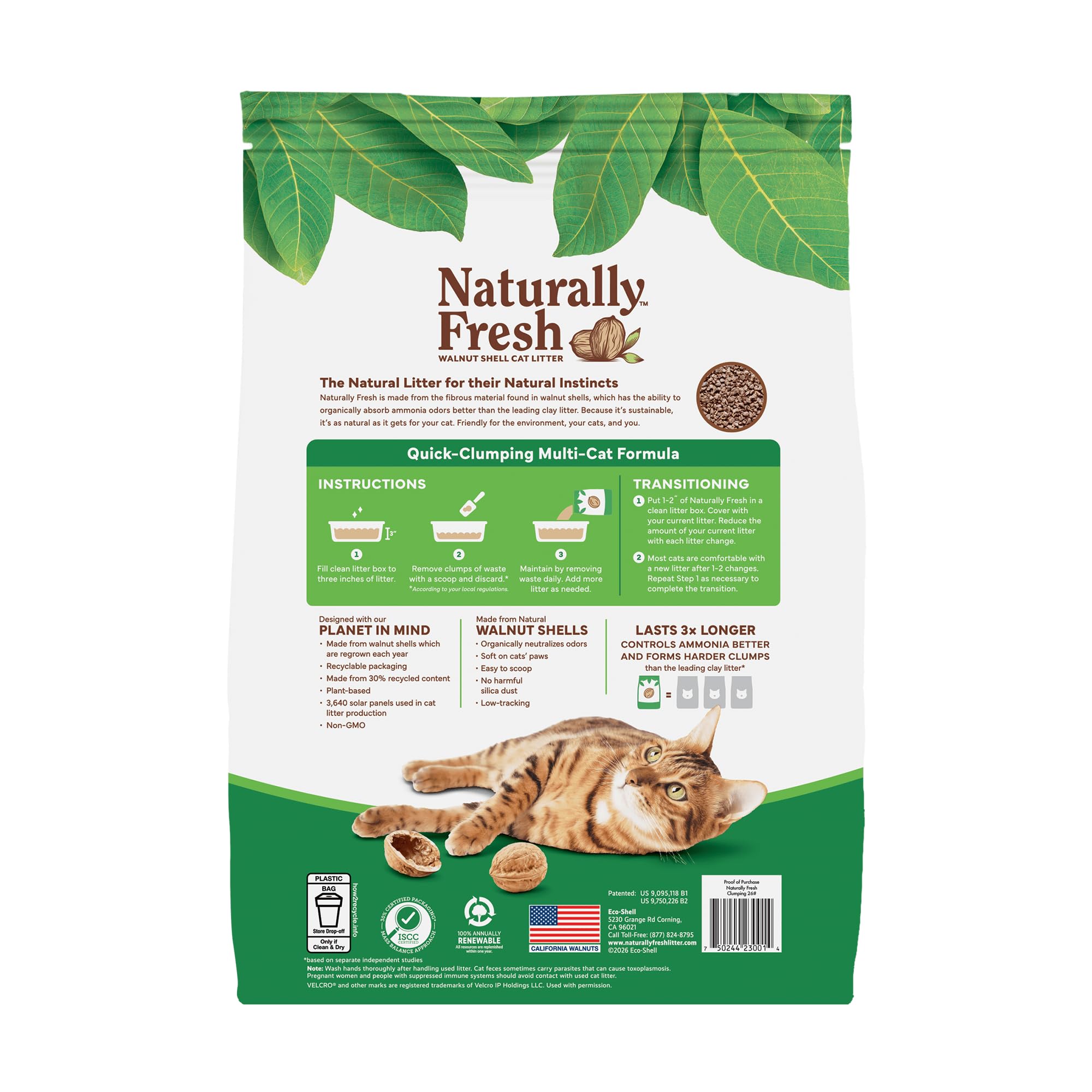 Naturally Fresh unscented litter keeps odors neutral without perfumes.