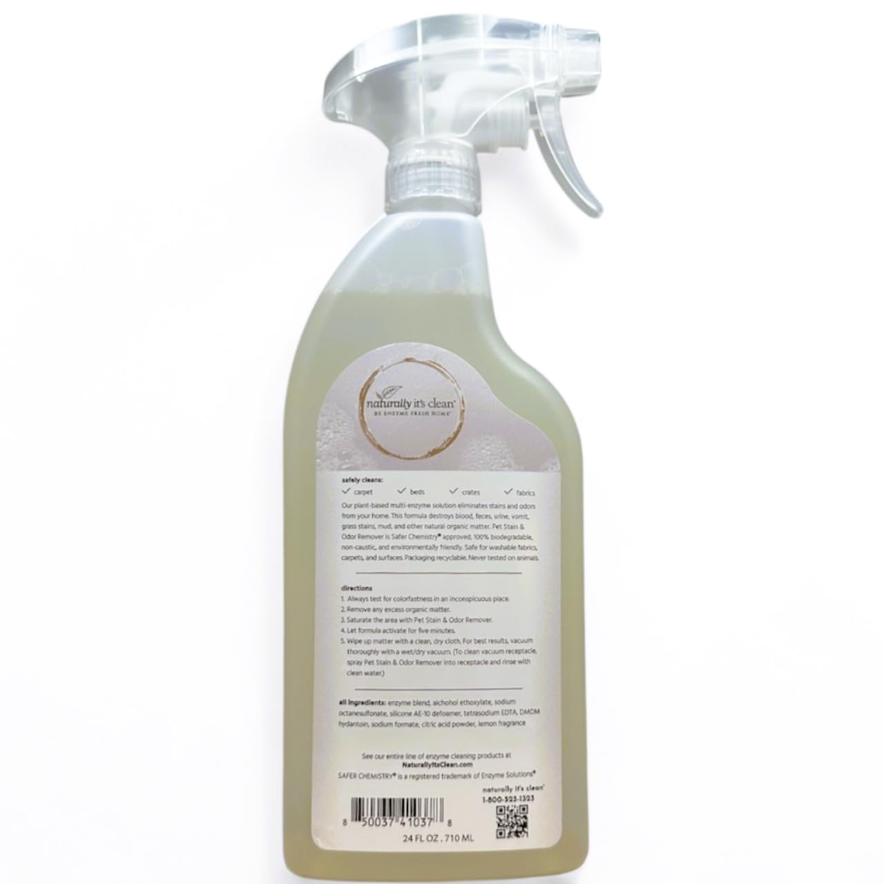 Naturally it's clean enzyme pet stain remover spot cleaning shows stain removal action