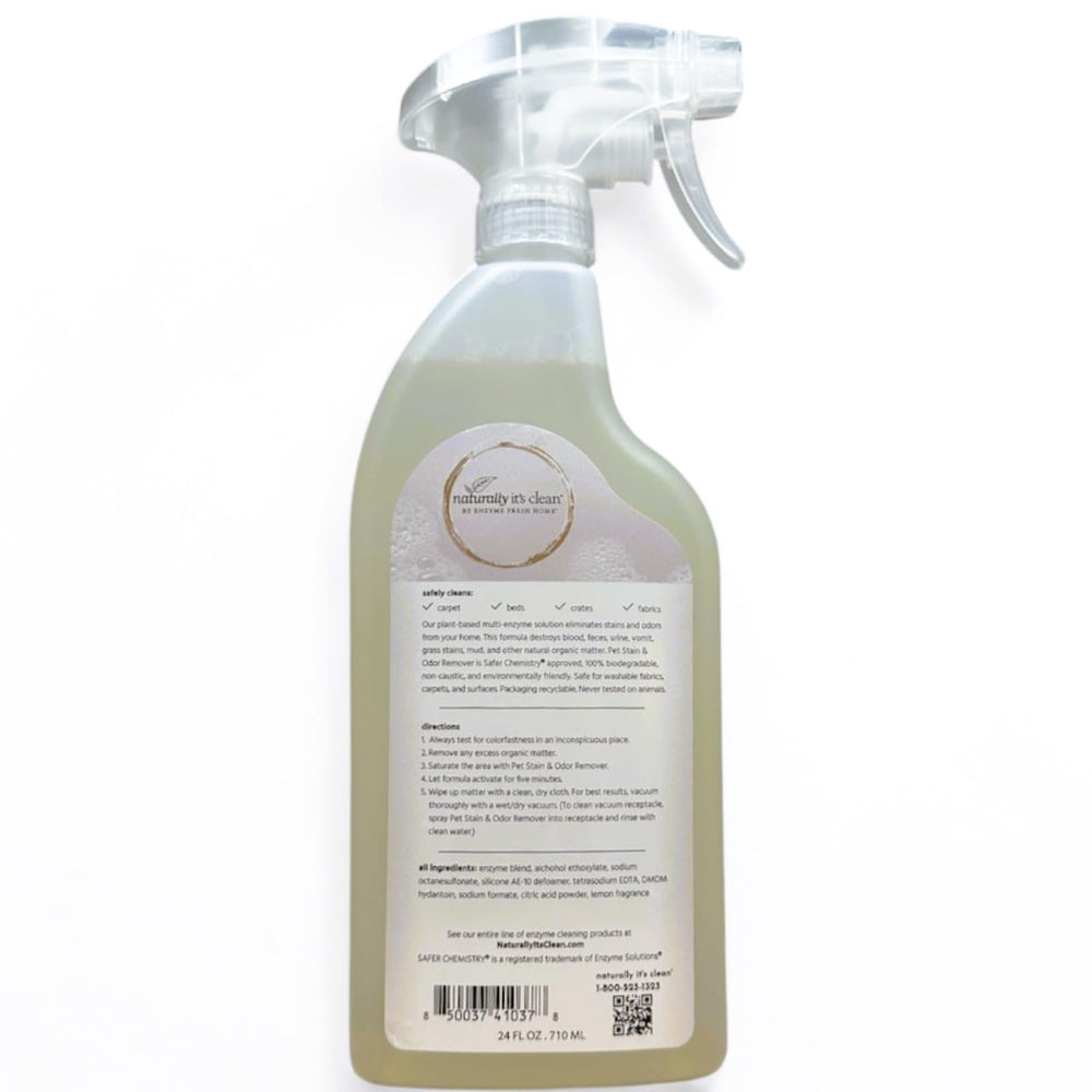 Naturally it's clean enzyme pet stain remover spot cleaning shows stain removal action