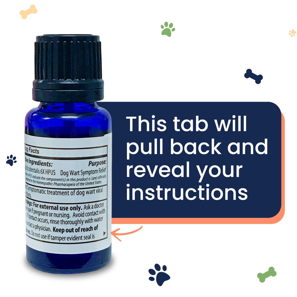 Naturasil dog warts remover wart closeup showing targeted treatment.