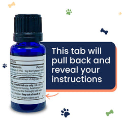 Naturasil dog warts remover wart closeup showing targeted treatment.