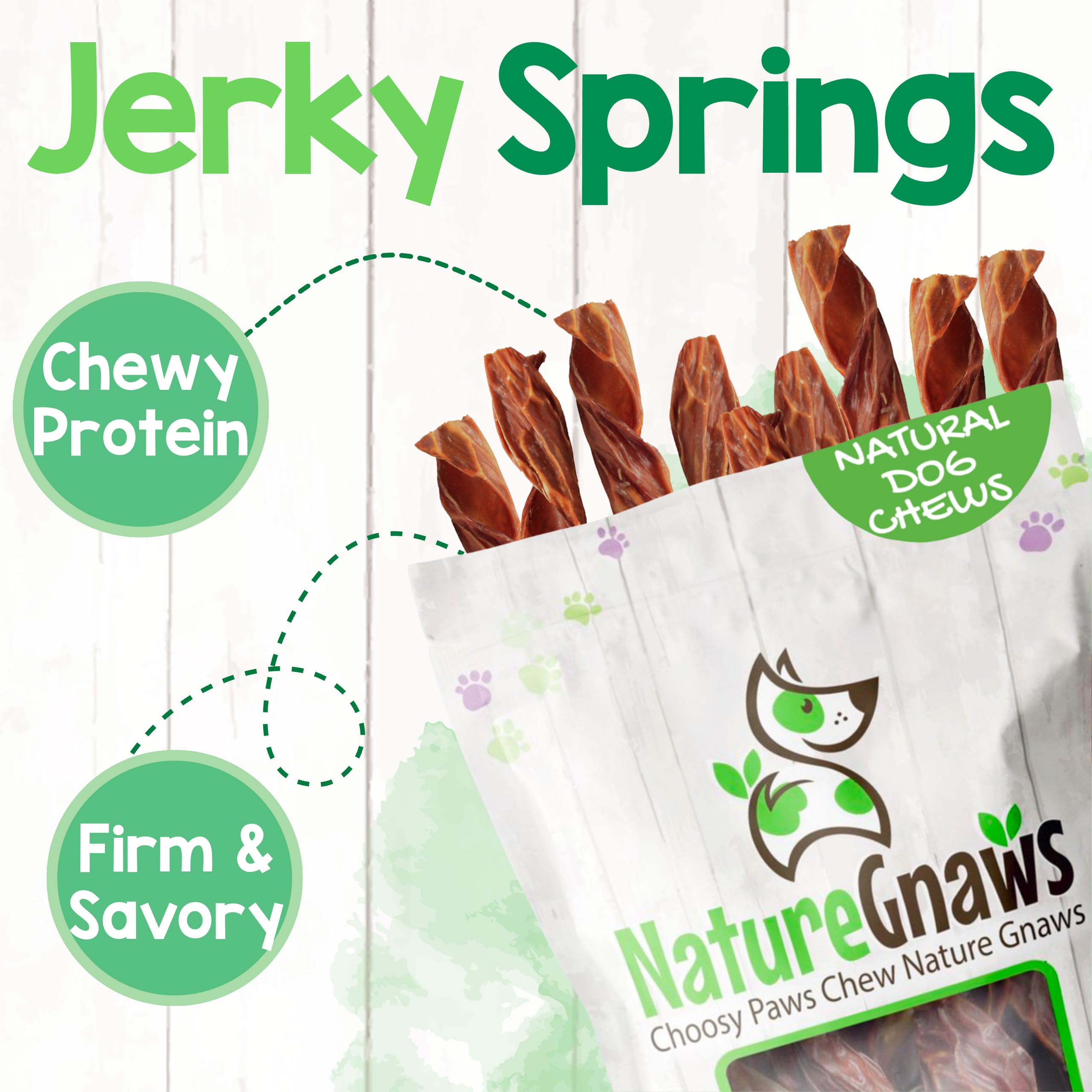 Nature Gnaws Beef Gullet Springs suitable for small dogs with natural flavor