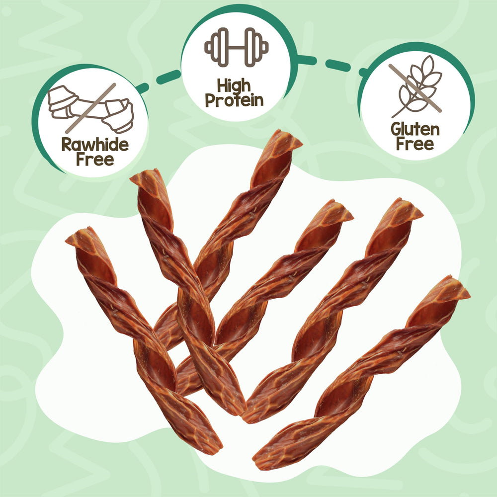 Nature Gnaws Beef Gullet Springs spiral texture highlights durable chew