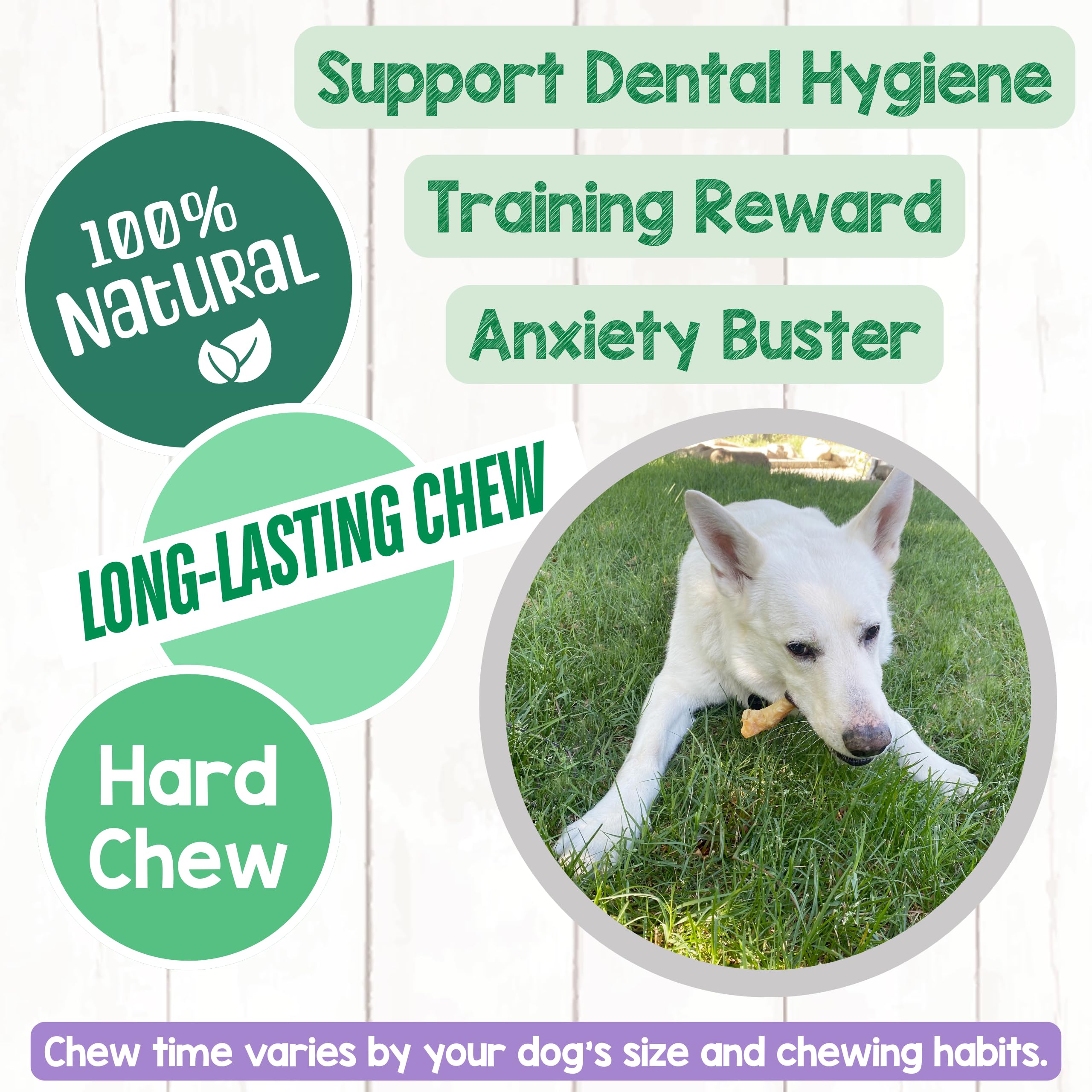 Nature Gnaws Paddywack tendons ideal for teething puppies and chewers.