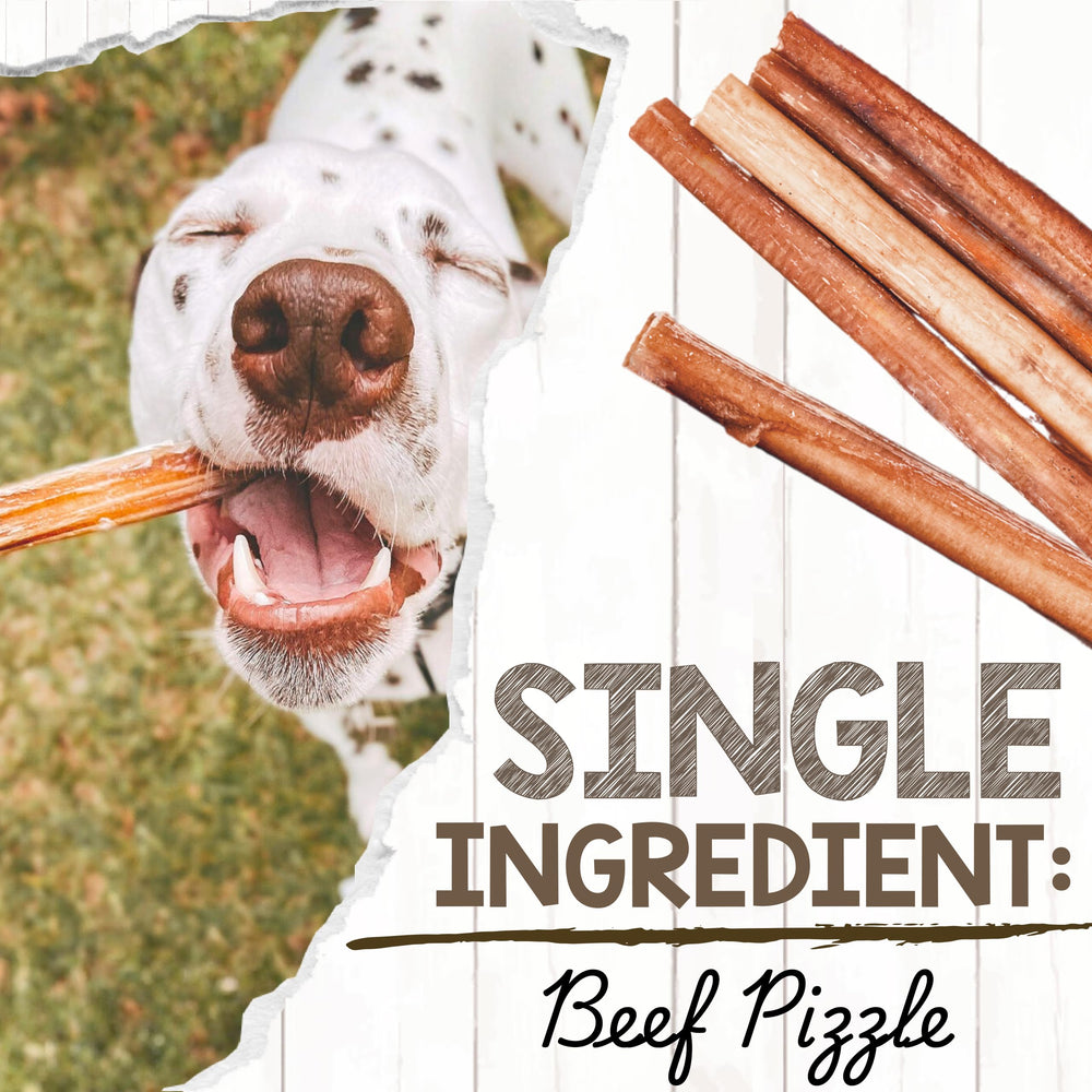 Nature Gnaws beef pizzle natural dog chews with savory beef flavor.