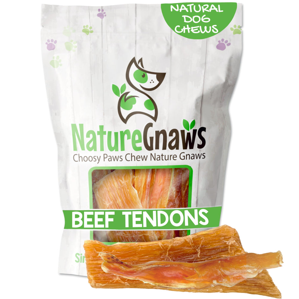 Nature Gnaws Beef Tendons dog chew for a focused, long-lasting playtime