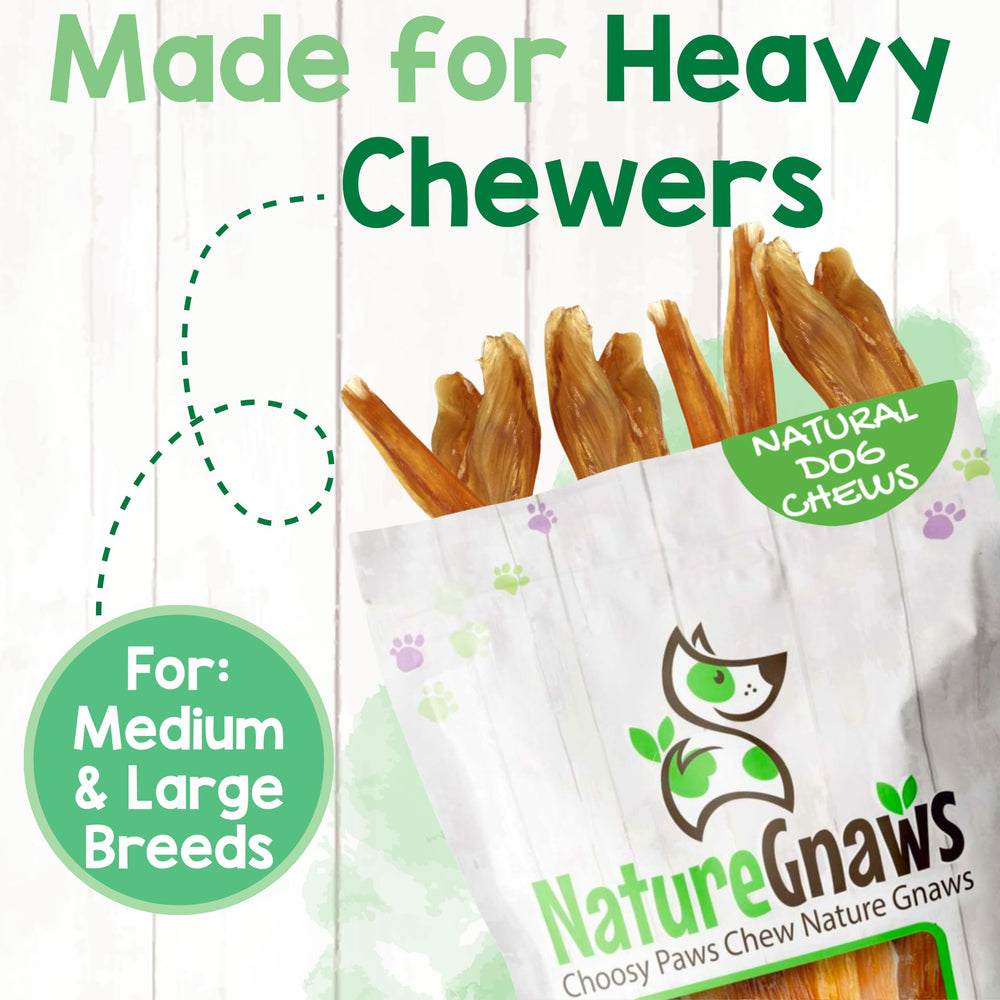 Natural grain-free beef tendons from Nature Gnaws promote healthy chewing.