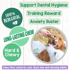Nature Gnaws Braided Bully Sticks long-lasting chew keeps dogs engaged.