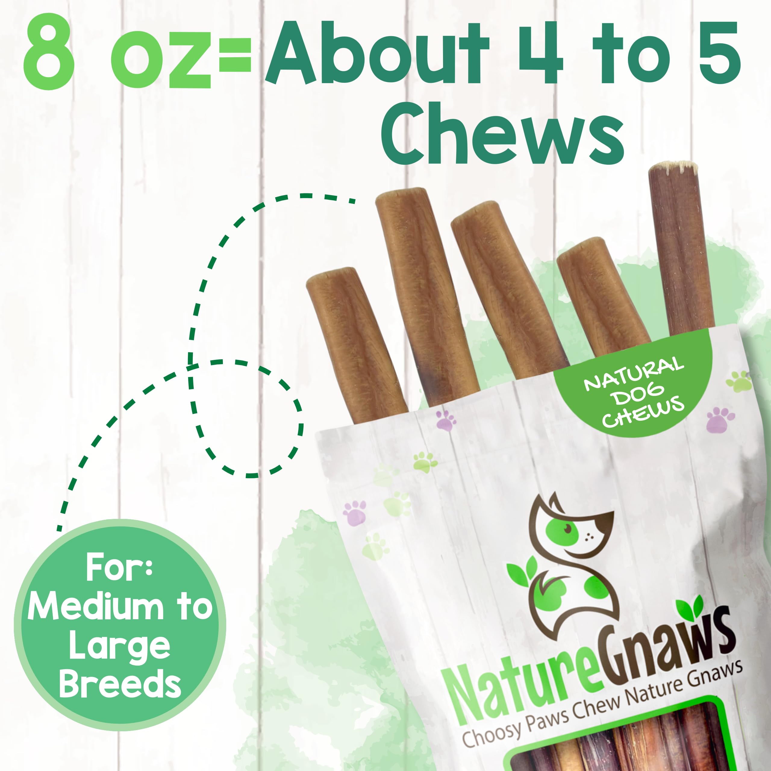 Nature Gnaws Bully Sticks teething dogs—soothing aid.