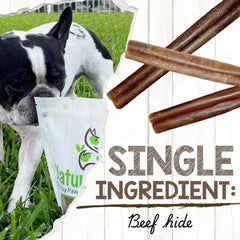 Nature Gnaws Collagen Sticks texture close-up reveals durable chew