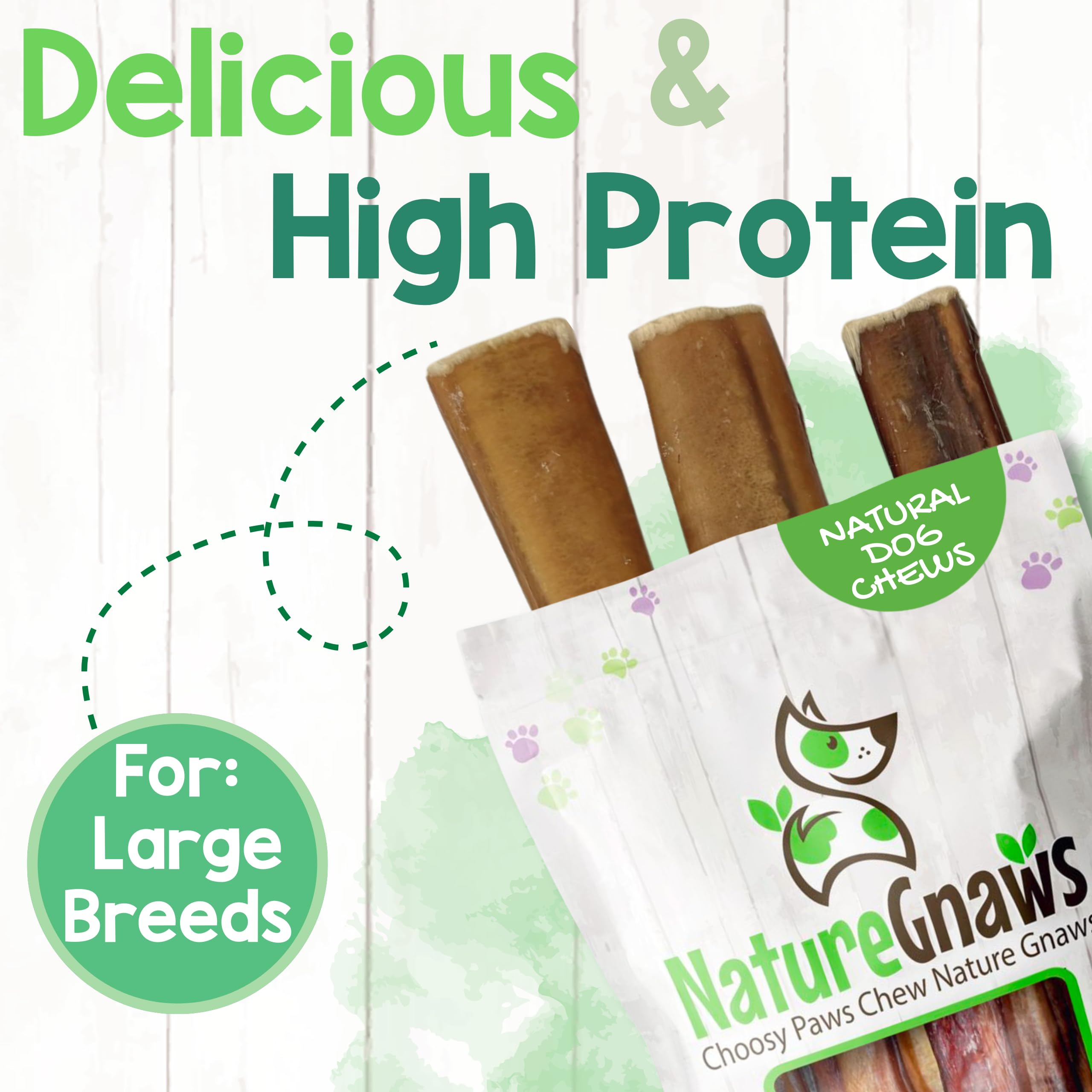 Nature Gnaws dental-friendly chew supports cleaner teeth and fresher breath.