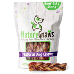 Nature Gnaws dog chew rawhide-free closeup as a safe chewing option.