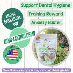 Nature Gnaws antlers provide natural scent and flavor for engaging canine chews.