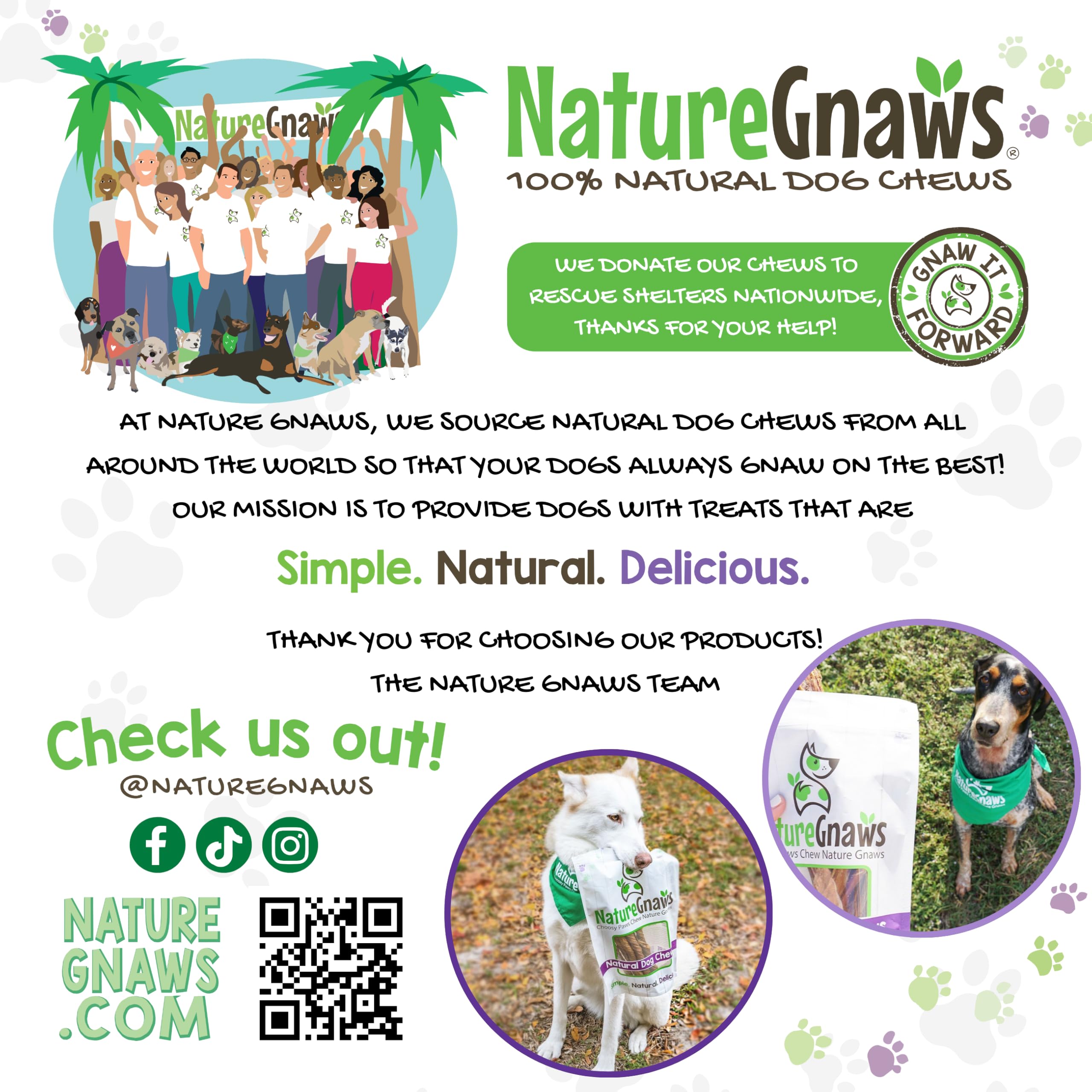 Nature Gnaws family-run brand with responsibly sourced ingredients.