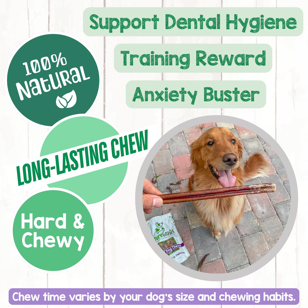 Nature Gnaws bully sticks low-odor label highlighted.