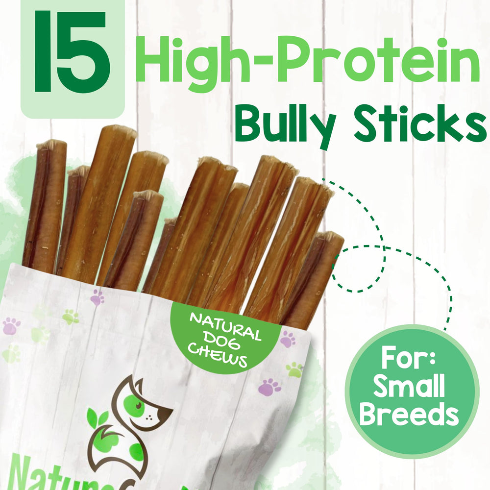 Nature Gnaws Small Bully Stick with natural beef pizzle, single-ingredient goodness.